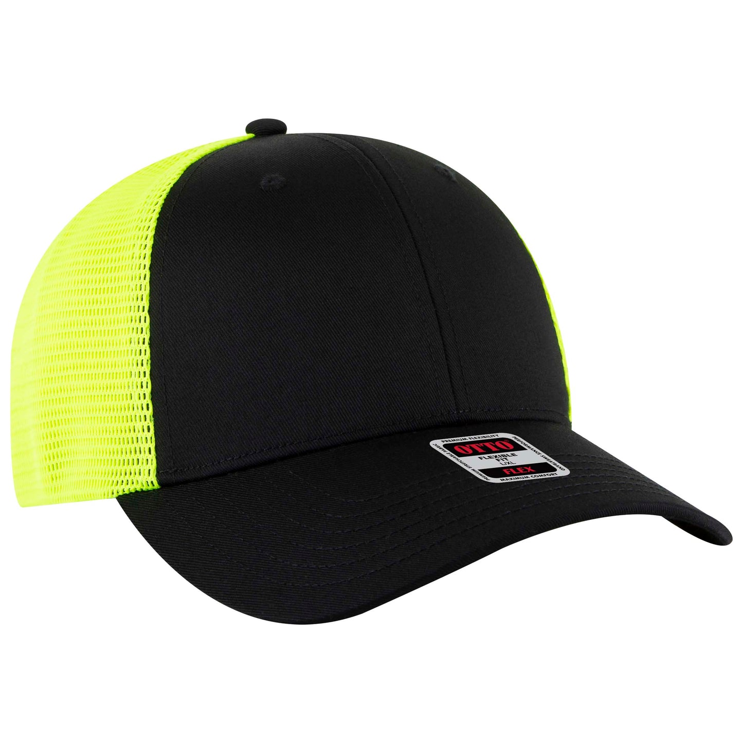 OTTO CAP "OTTO FLEX" 6 Panel Low Profile Mesh Back Trucker Hat