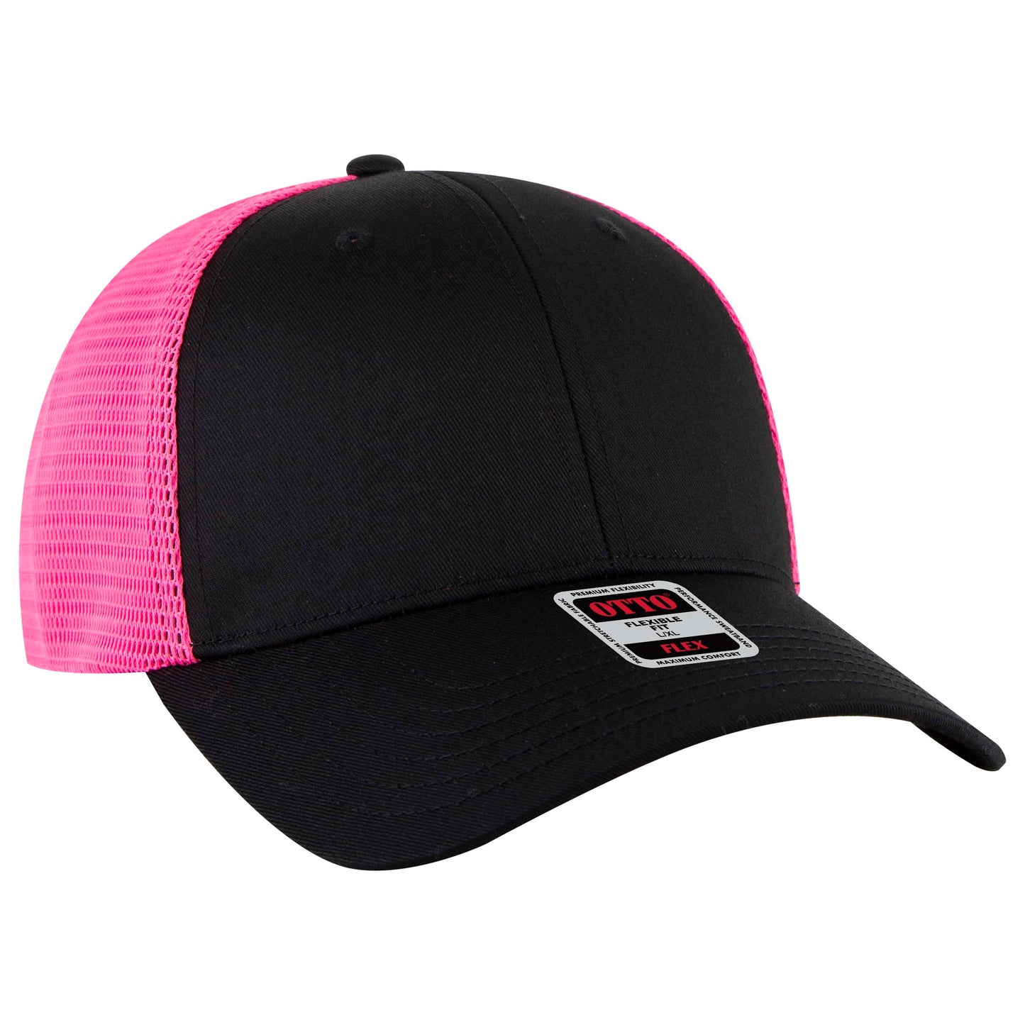 OTTO CAP "OTTO FLEX" 6 Panel Low Profile Mesh Back Trucker Hat
