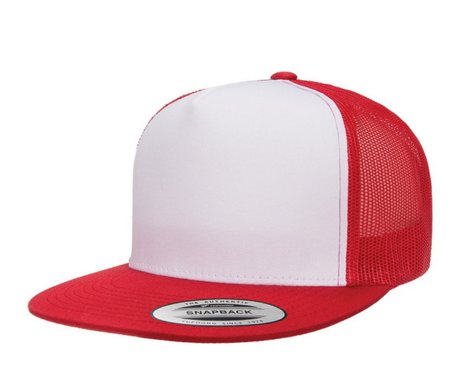 Yupoong Flat Bill Hat - Style 6006