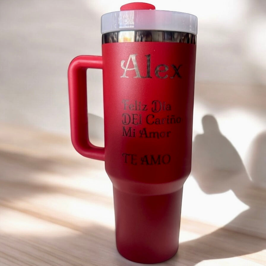 40oz Stainless Steel Tumbler - Dark Chrome Underlay