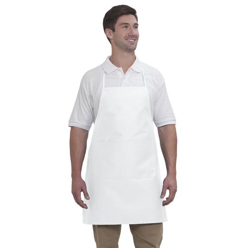 Bib Apron - 2 Pocket Full Length Adjustable Bib Apron
