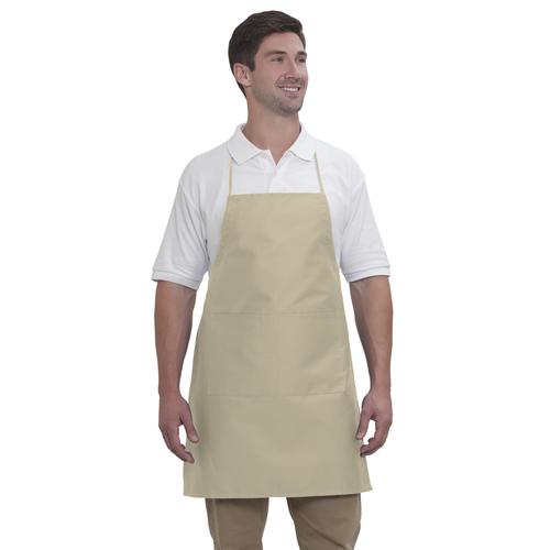 Bib Apron -  2 Pocket Full Length Adjustable Bib Apron