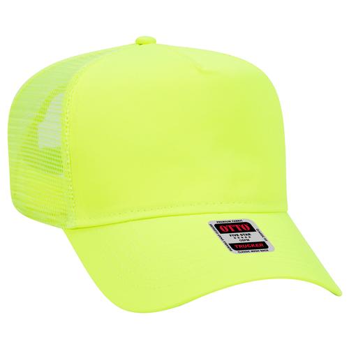 OTTO CAP Neon 5 Panel Mid Profile Mesh Back Trucker Hat