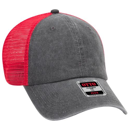 OTTO CAP "OTTO FLEX" 6 Panel Low Profile Mesh Back Trucker Hat